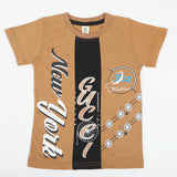 Boys Half Sleeves T-Shirt - Brown, Boys T-Shirts, Chase Value, Chase Value