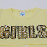 Girls Tight Half Sleeves Suit - Yellow, Girls Suits, Chase Value, Chase Value