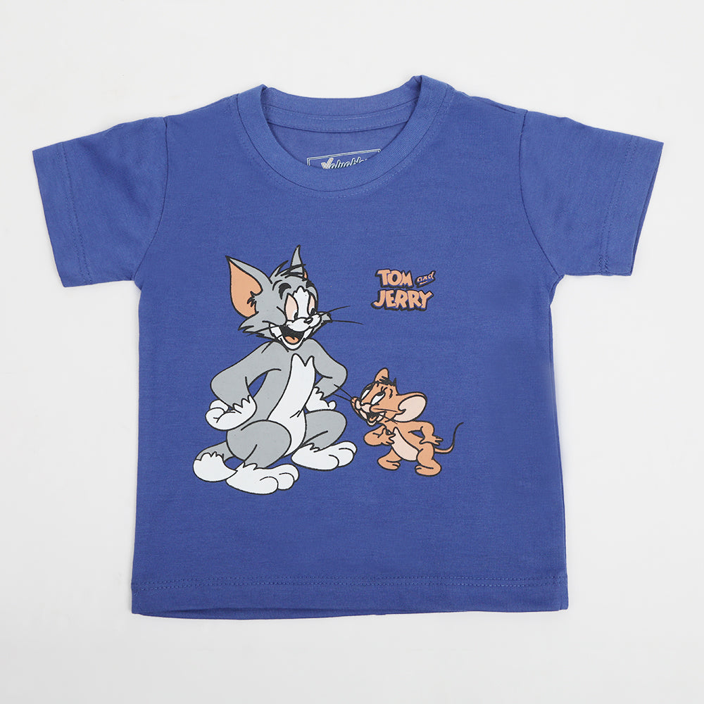 Newborn Boys Half Sleeves T-Shirt - Royal Blue, Newborn Boys Shirts & T-Shirts, Chase Value, Chase Value