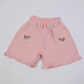Girls Cotton Shorts - Baby Pink, Girls Shorts Skirts, Chase Value, Chase Value