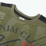 Boys Half Sleeves T-Shirt - Olive Green, Boys T-Shirts, Chase Value, Chase Value