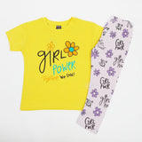 Girls Half Sleeves Tight Suit - Yellow, Girls Suits, Chase Value, Chase Value