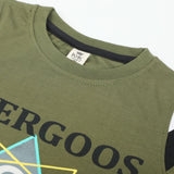 Boys Half Sleeves T-Shirt - Olive Green, Boys T-Shirts, Chase Value, Chase Value