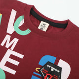 Boys Half Sleeves T-Shirt - Maroon, Boys T-Shirts, Chase Value, Chase Value