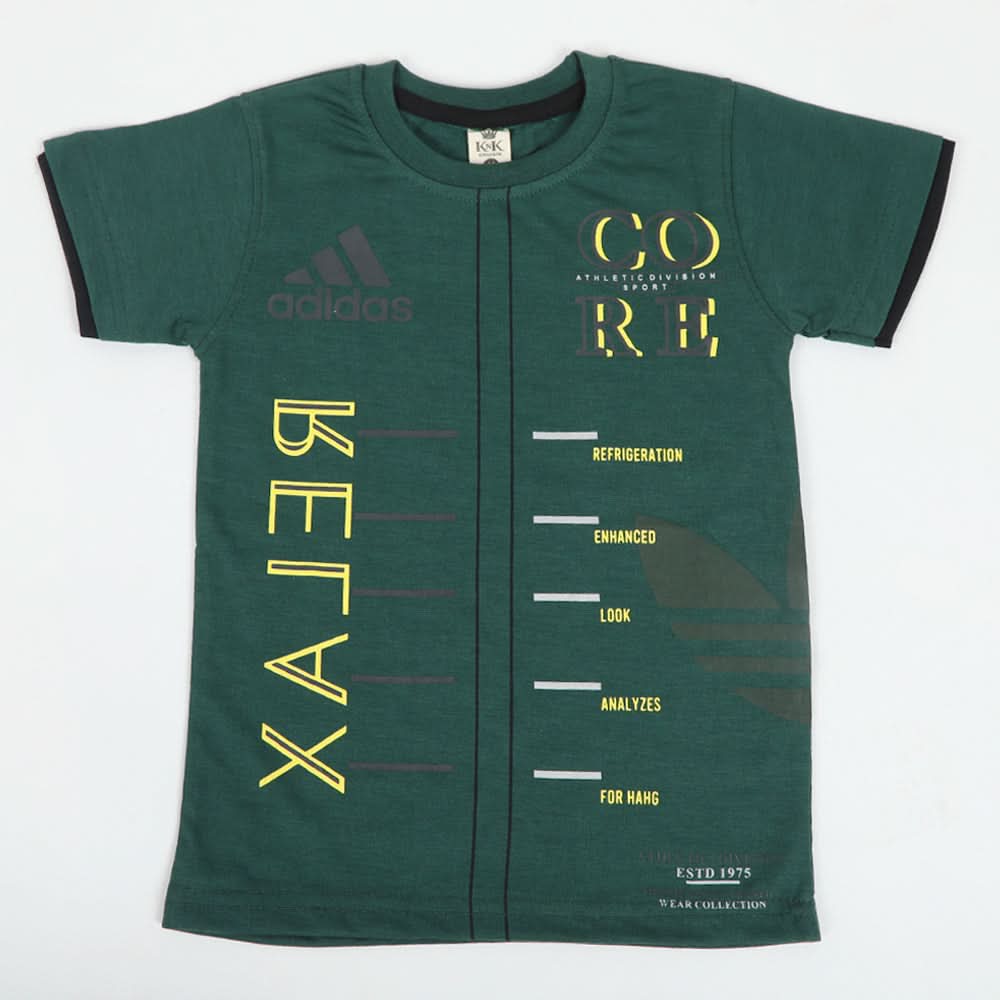 Boys Half Sleeves T-Shirt - Green, Boys T-Shirts, Chase Value, Chase Value