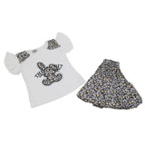 Girls Half Sleeves Skirt Suit - White, Girls Suits, Chase Value, Chase Value