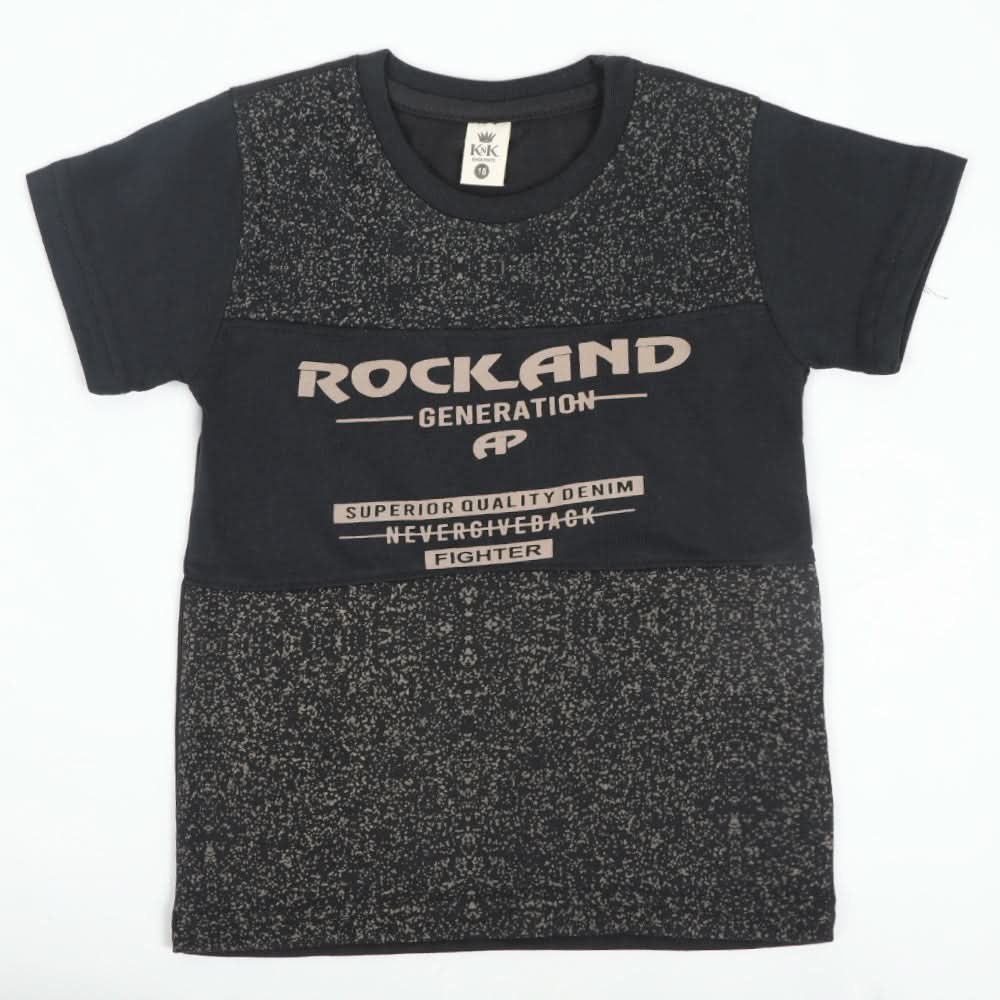 Boys Half Sleeves T-Shirt - Black, Boys T-Shirts, Chase Value, Chase Value