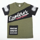 Boys Half Sleeves T-Shirt - Olive Green, Boys T-Shirts, Chase Value, Chase Value
