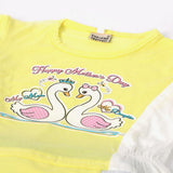 Girls Pajama Suit Cord Set - Yellow, Girls Suits, Chase Value, Chase Value