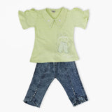 Girls Pajama Suit Cord Set - Light Green, Girls Suits, Chase Value, Chase Value
