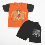 Newborn Boys Half Sleeves Suit - Orange, Newborn Boys Sets & Suits, Chase Value, Chase Value