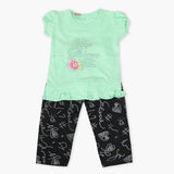 Girls Pajama Suit Cord Set - Light Green, Girls Suits, Chase Value, Chase Value