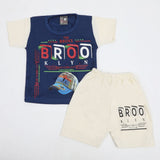 Newborn Boys Half Sleeves Suit - Dark Blue, Newborn Boys Sets & Suits, Chase Value, Chase Value