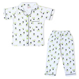 Valuable Girls Half Sleeves Night Suit - Green, Girls Night Suit, Chase Value, Chase Value