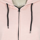 Women Full Sleeves Hoodie Jacket - Light Pink, Women Sweatshirts & Hoodies, Chase Value, Chase Value