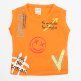 Newborn Boys Sando - Orange, Newborn Boys Shirts & T-Shirts, Chase Value, Chase Value