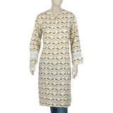Women's Linen Printed Kurti - Fawn, Women Ready Kurtis, Chase Value, Chase Value