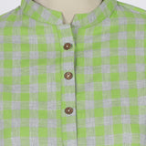 Women's Check Western Top - Green, Women T-Shirts & Tops, Chase Value, Chase Value