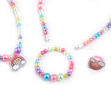 Elegant Beaded Necklace Mala & Bracelet For Girls - Multi Color, Girls Necklace & Chains, Chase Value, Chase Value