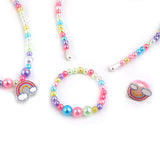 Elegant Beaded Necklace Mala & Bracelet For Girls - Multi Color, Girls Necklace & Chains, Chase Value, Chase Value