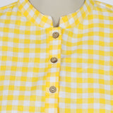 Women's Check Western Top - Yellow, Women T-Shirts & Tops, Chase Value, Chase Value