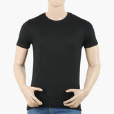 Men's Half Sleeves Round Neck Printed T-Shirt - Black, Men's T-Shirts & Polos, Chase Value, Chase Value