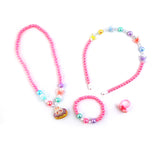 Elegant Beaded Necklace Mala & Bracelet For Girls - Pink, Girls Necklace & Chains, Chase Value, Chase Value