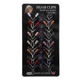 Girls Scarf Pin Card Pack Of 12 - Multi Color, Girls Hair Accessories, Chase Value, Chase Value