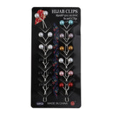Girls Scarf Pin Card Pack Of 12 - Multi Color, Girls Hair Accessories, Chase Value, Chase Value