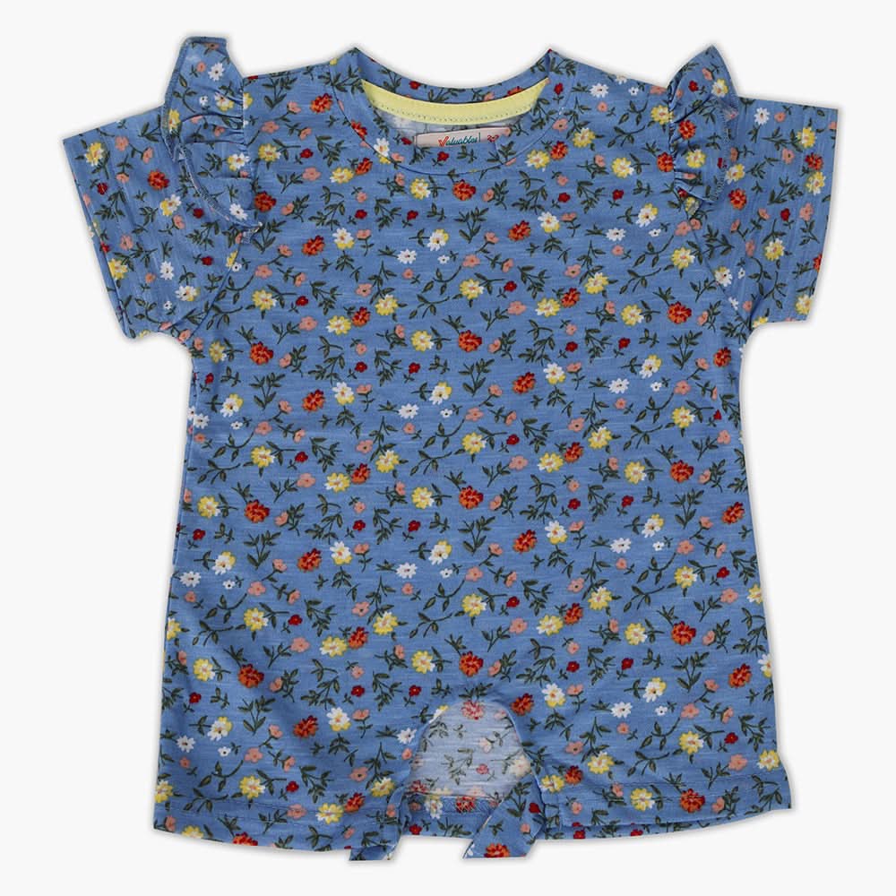 Girls Half Sleeves T-Shirt - Blue, Girls T-Shirts, Chase Value, Chase Value