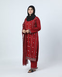 Women's Khaddar Embroidered 3Pcs Suit