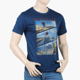 Men's Round Neck Half Sleeves Printed T-Shirt - Navy Blue, Men's T-Shirts & Polos, Chase Value, Chase Value