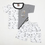 Newborn Boys Half Sleeves Suit - White, Newborn Boys Sets & Suits, Chase Value, Chase Value