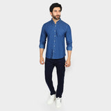 Men's casual denim shirt - Mid Blue, Men's Shirts, Chase Value, Chase Value