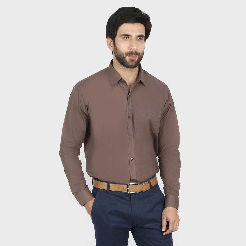Valuable Men's Formal Shirt - Dark Brown, Men's Shirts, Chase Value, Chase Value