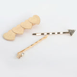 Women's Hair Pin 3 Pcs - Golden, Women, Hair And Head Jewellery, Chase Value, Chase Value