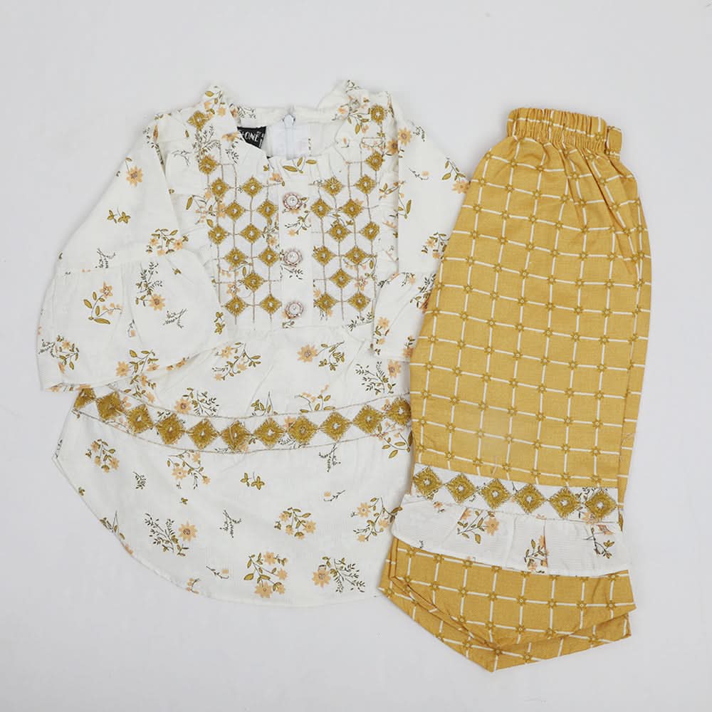 Newborn Girls Suit - Fawn, Newborn Girls Shalwar Suits, Chase Value, Chase Value