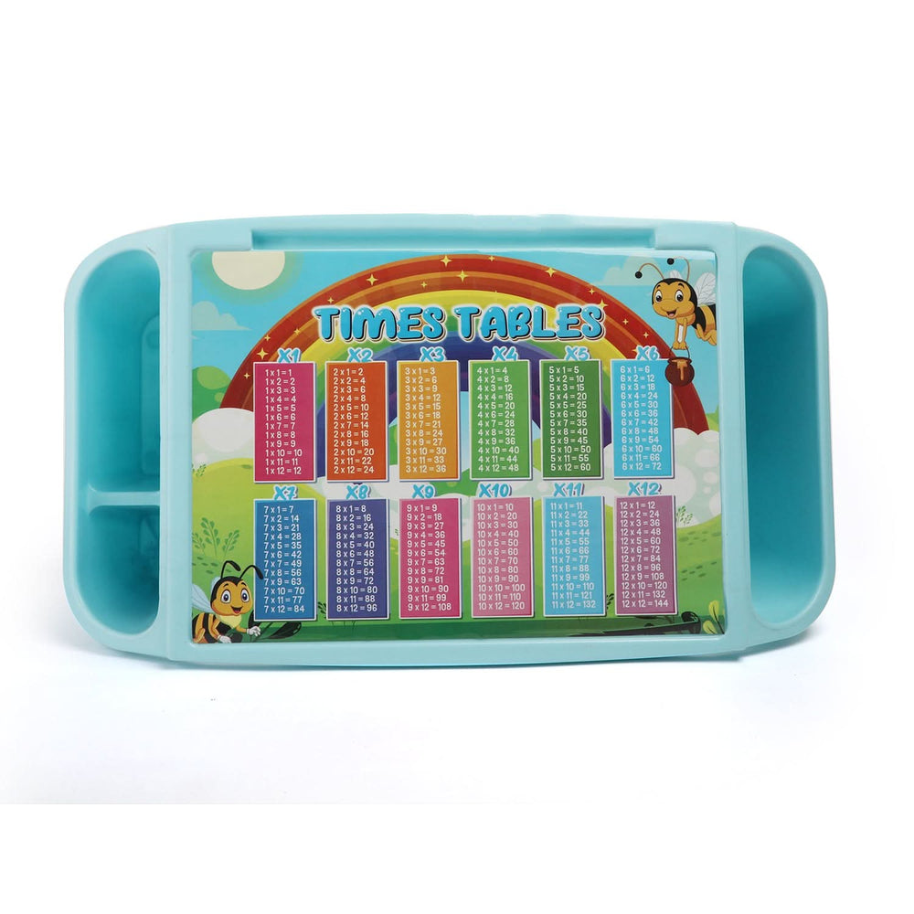 Kids Printed Study Table - Cyan, Chair & Table, Chase Value, Chase Value