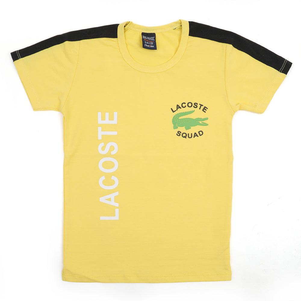 Boys Half Sleeves T-Shirt - Yellow, Boys T-Shirts, Chase Value, Chase Value