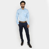 Valuable Men's Formal Dobby Shirt - Sky, Men's Shirts, Chase Value, Chase Value