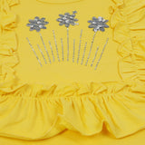 Girls Tight Half Sleeves Suit - Yellow, Girls Suits, Chase Value, Chase Value