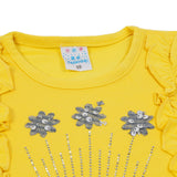 Girls Tight Half Sleeves Suit - Yellow, Girls Suits, Chase Value, Chase Value