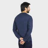Men's Full Sleeves Printed T-Shirt - Navy Blue, Men's T-Shirts & Polos, Chase Value, Chase Value