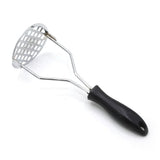 Silicone Potato Masher SS Handle Black - Silver, Kitchen Tools & Accessories, Chase Value, Chase Value