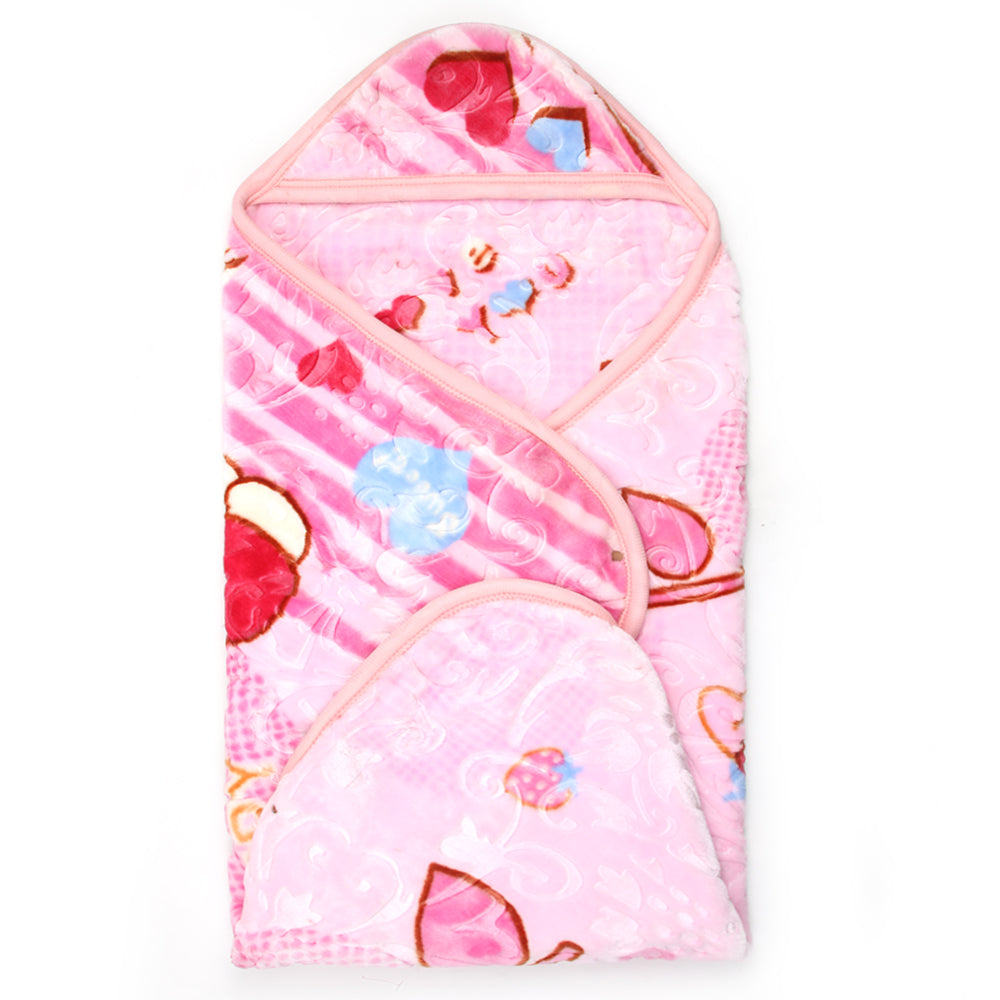 Tiny tots Embossed Hoodie Blanket - Light Purple, Kids Blanket, Chase Value, Chase Value