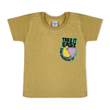 Boys Half Sleeves T-Shirt - Khaki, Boys T-Shirts, Chase Value, Chase Value