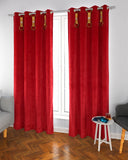 Dyed Velvet Room Curtains – Double Rings - 7.5*4.5