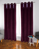 Dyed Velvet Room Curtains – Double Rings - 7.5*4.5
