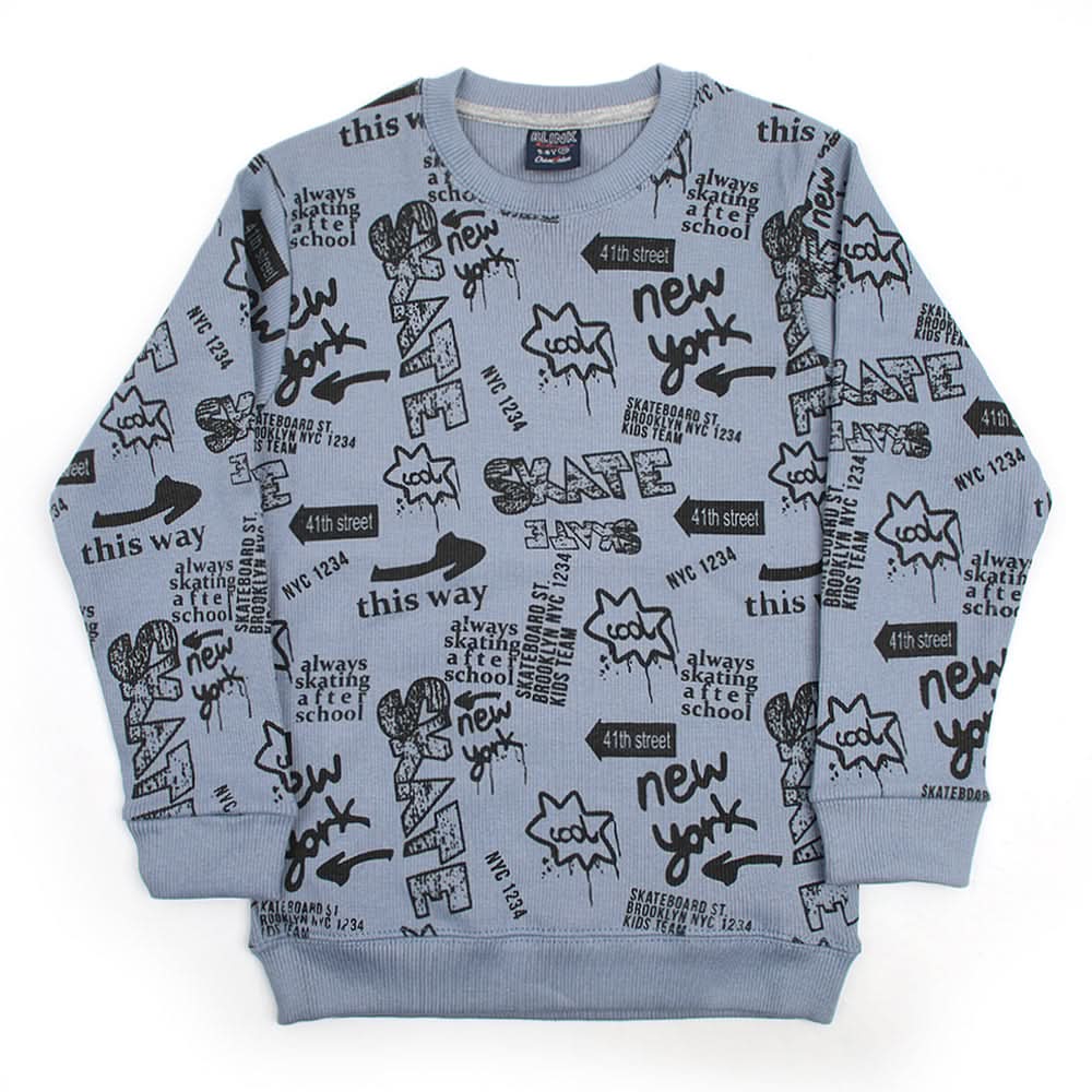 Boys Sweat Shirt - Cool Blue, Boys Hoodies & Sweat Shirts, Chase Value, Chase Value