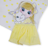 Girls Half Sleeves Suit - Yellow, Girls Suits, Chase Value, Chase Value